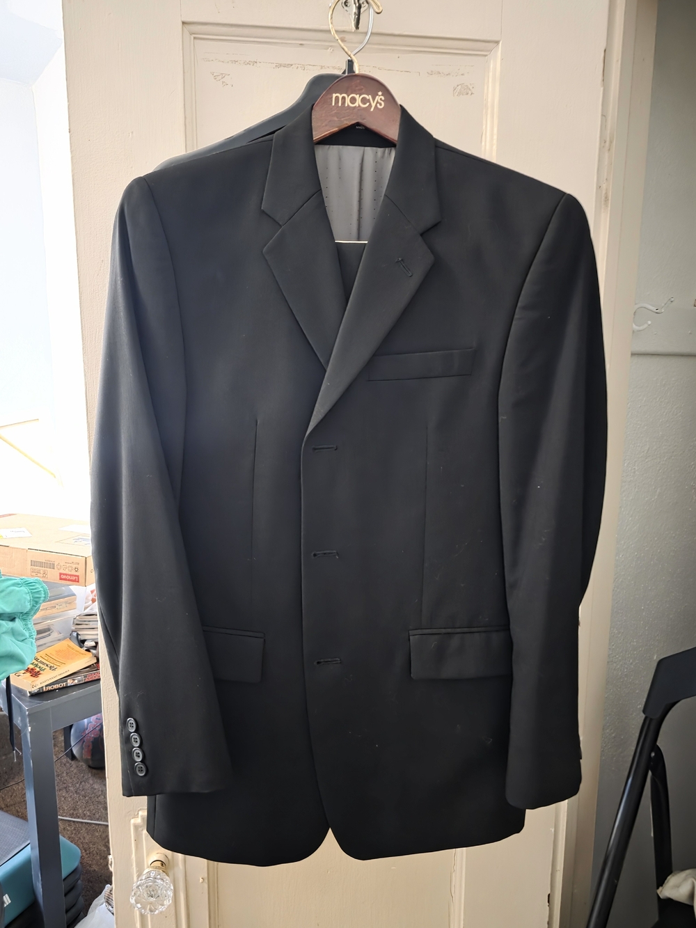 Men's Classic Black Suit With Formal Jacket and Slacks